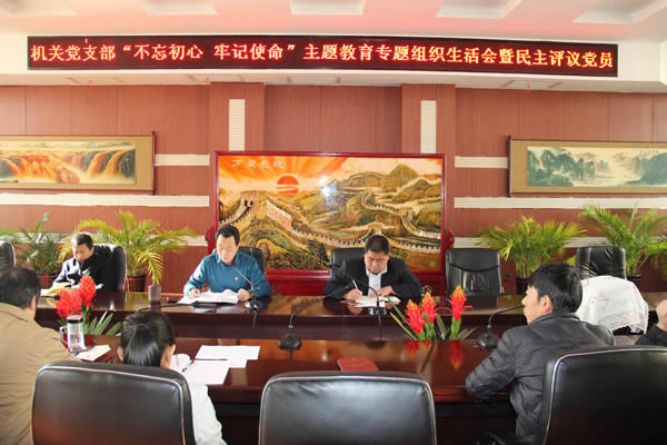 隴運集團公司機關黨支部召開“不忘初心、牢記使命”主題教育專題組織生活會和民主評議黨員會